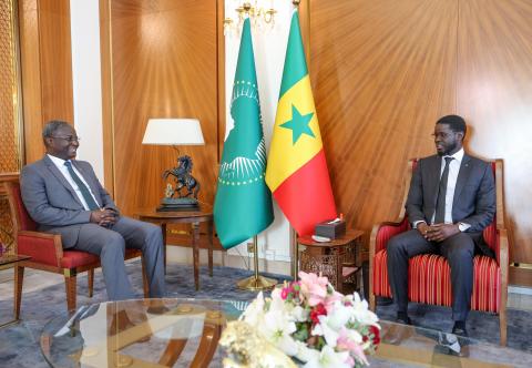 Audience accordée par S.E.M. Bassirou Diomaye FAYE au Président de la Commission de l'UEMOA