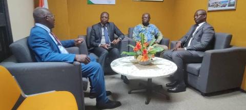Visite Commissaire Jonas GBIAN à l'INP-HB le 23 avril 2025 